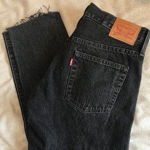 Levi’s 501 taper black straight jeans